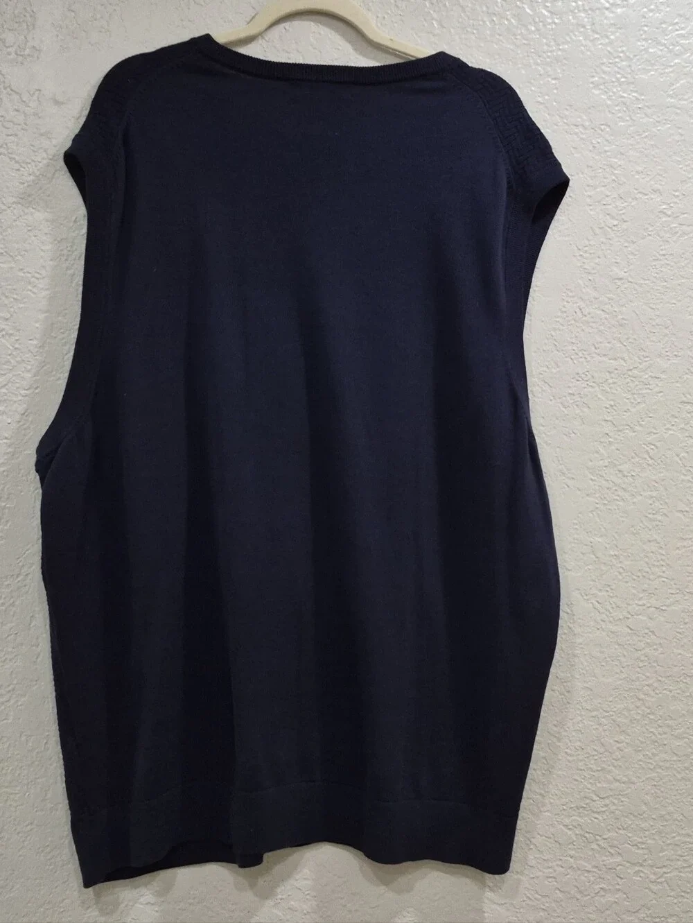 Roundtree & Yorke Men's Navy Blue V-Neck Knit Sweater Vest Size 2XL NWT